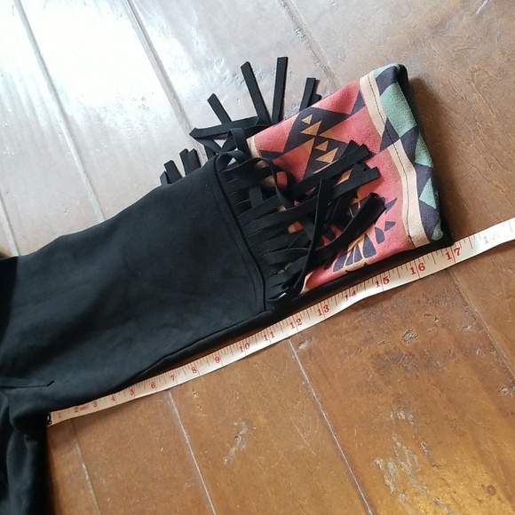 Fashion Express USA Womens Black Fringe Printed Western Jacket Size Medi… - Picture 11 of 14